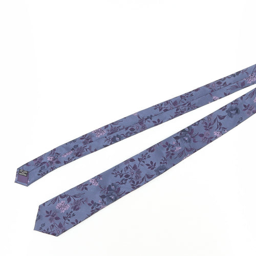 Hawes & Curtis Men's Blue Floral Silk Tie
