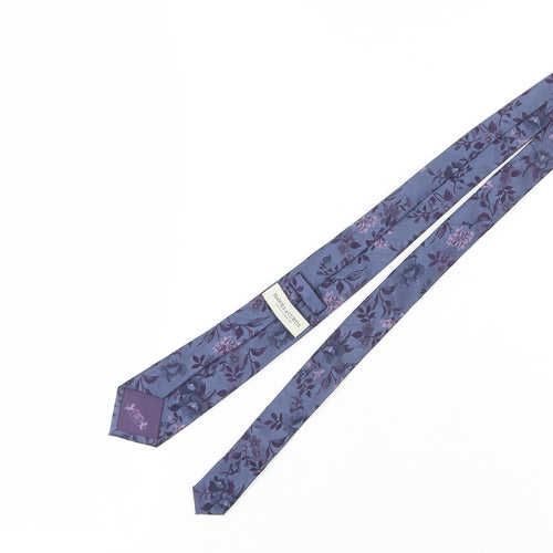 Hawes & Curtis Men's Blue Floral Silk Tie
