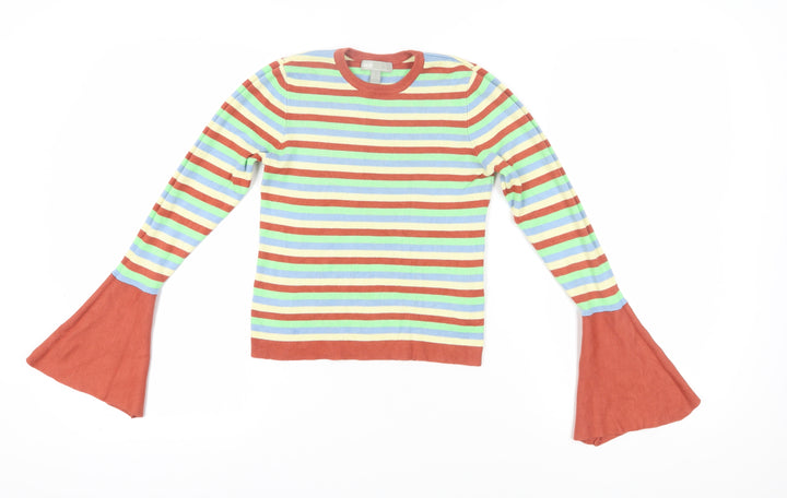 ASOS Women's Striped Pullover Jumper, Size 8, Multicoloured