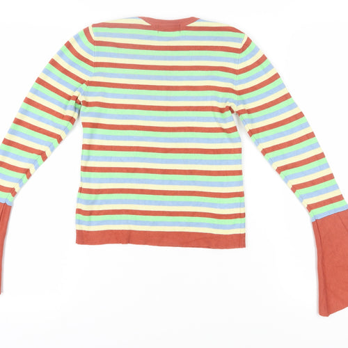 ASOS Women's Striped Pullover Jumper, Size 8, Multicoloured