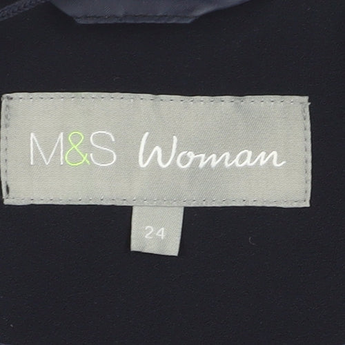 Marks and Spencer Women's Blue Blazer, Size 24