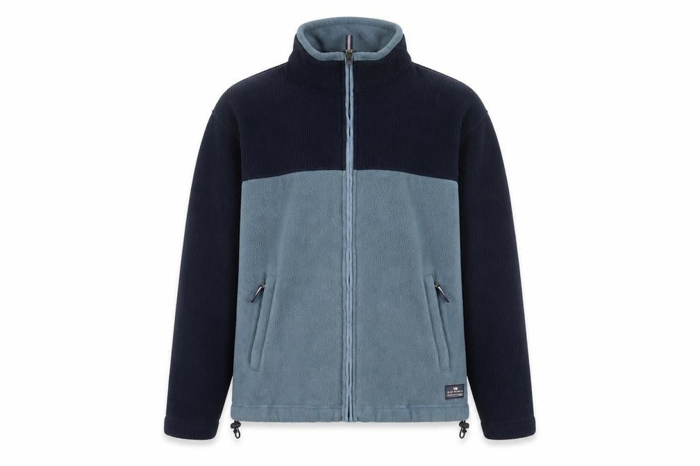 Front view of Marks & Spencer Men's Blue Fleece Jacket, size S