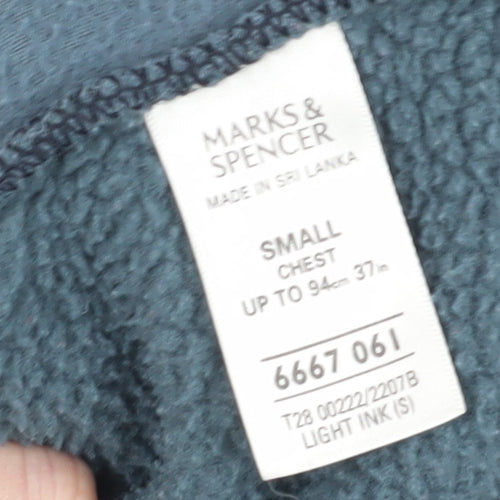 Marks and Spencer Men's Blue Fleece Jacket Size S
