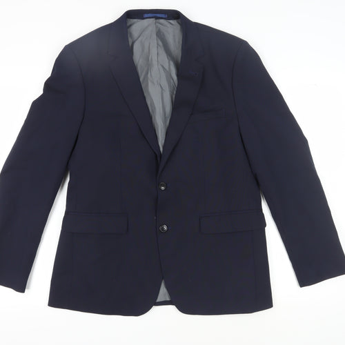 Burton Men's Blue Slim Suit Jacket 42 Regular Fit