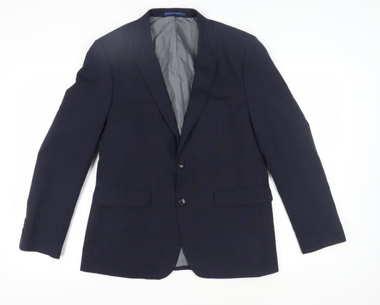 Burton Men's Blue Slim Suit Jacket 42 Regular Fit