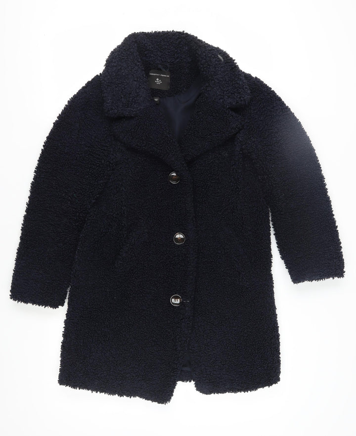 Dorothy Perkins Women's Black Mid-Length Coat Size 6