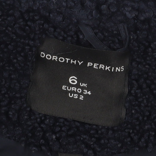Dorothy Perkins Women's Black Mid-Length Coat Size 6