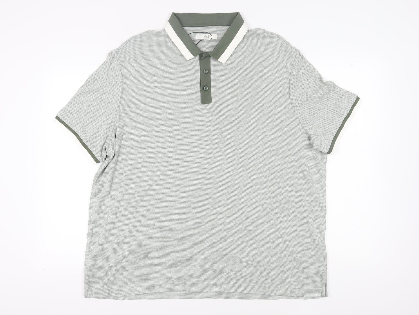 Marks and Spencer Men's Grey 3XL Polo Shirt