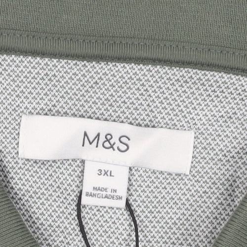 Marks and Spencer Men's Grey 3XL Polo Shirt