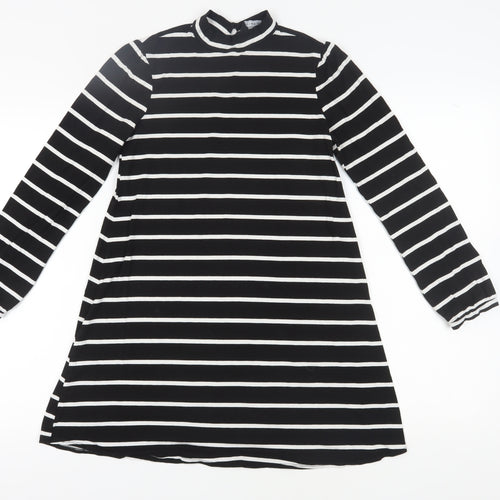 Dorothy Perkins Women's Black Striped Shift Dress, Size 10