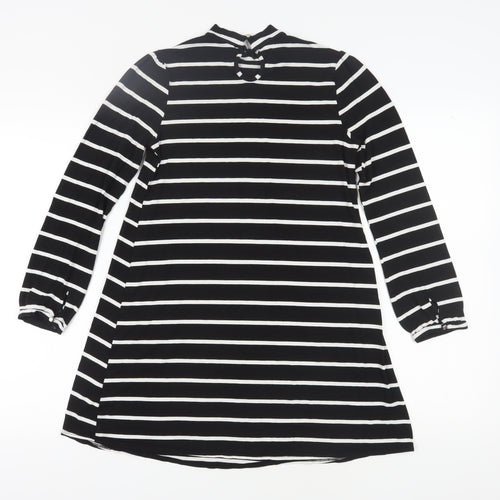 Dorothy Perkins Women's Black Striped Shift Dress, Size 10