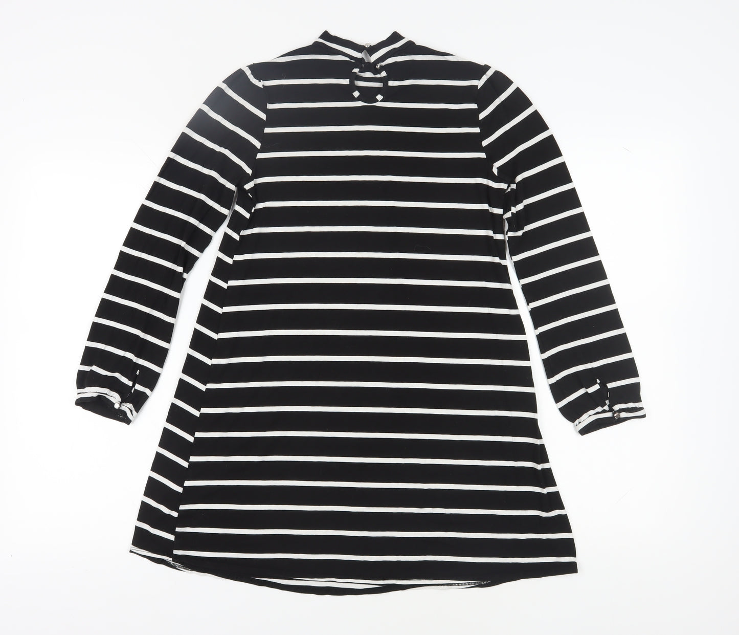 Dorothy Perkins Women's Black Striped Shift Dress, Size 10