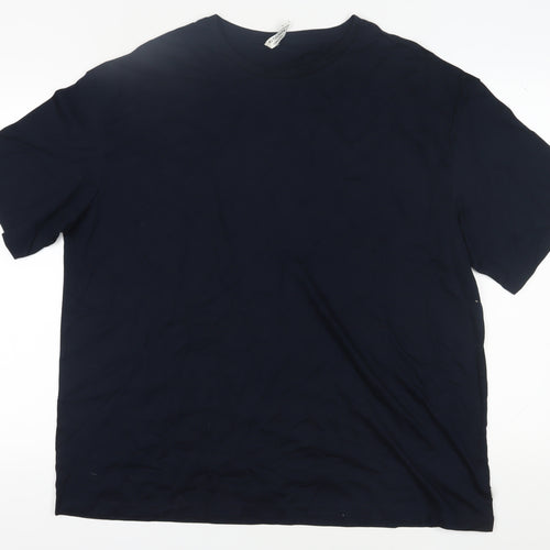 Marks and Spencer Men's Blue XL Cotton T-Shirt