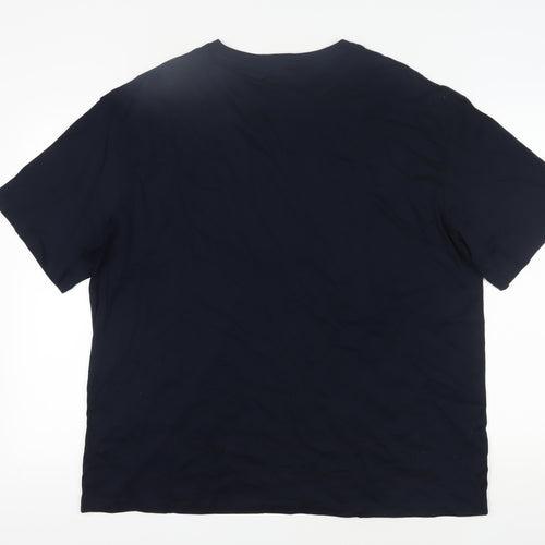 Marks and Spencer Men's Blue XL Cotton T-Shirt