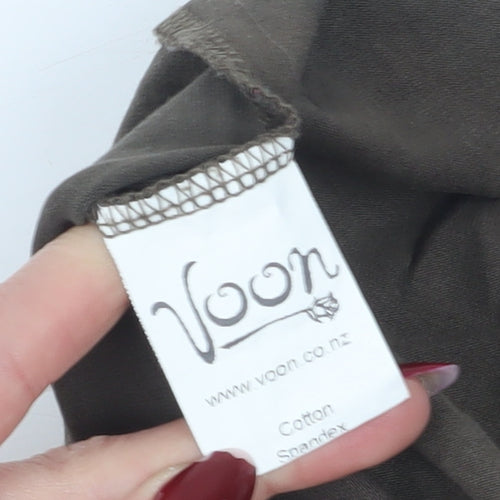 Voon Women's Brown T-Shirt Size 10 Slim Fit