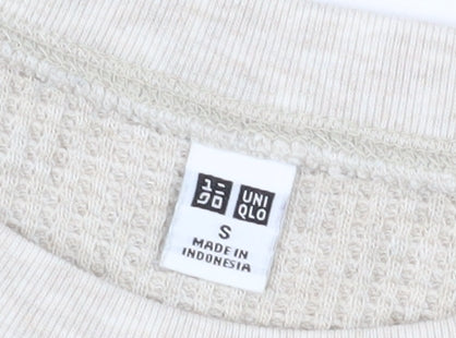 Uniqlo Women's Beige Pullover Sweatshirt, Size S