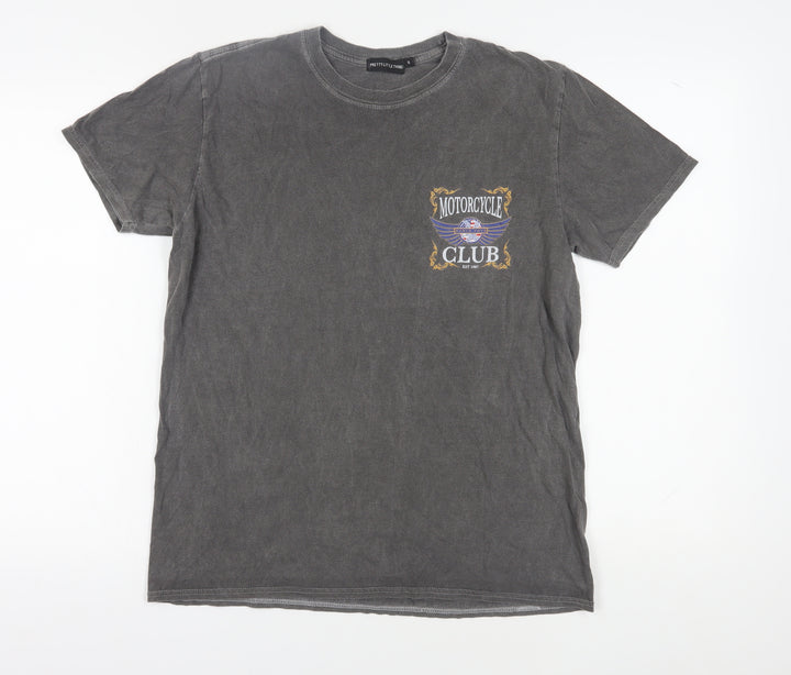 PrettyLittleThing Women's Grey T-Shirt, S, Casual Style