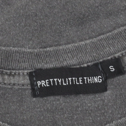 PrettyLittleThing Women's Grey T-Shirt, S, Casual Style