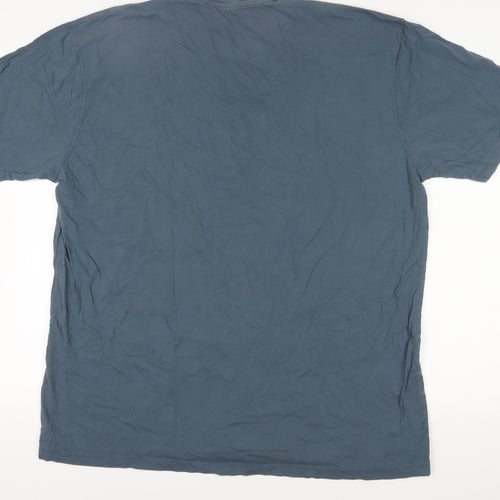 Jacamo Men's 3XL Blue Henley T-Shirt