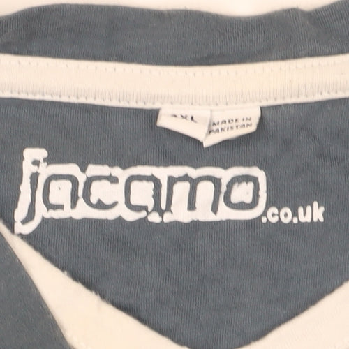 Jacamo Men's 3XL Blue Henley T-Shirt