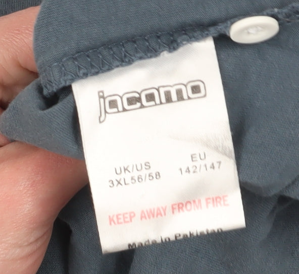 Jacamo Men's 3XL Blue Henley T-Shirt