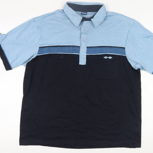 Chums Men's Blue Polo Shirt L Short Sleeve