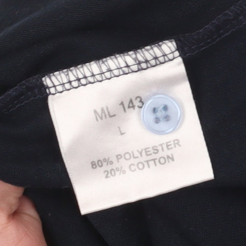 Chums Men's Blue Polo Shirt L Short Sleeve