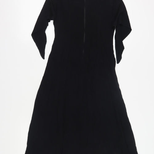 BHS Petite Black Shift Dress, Women, Size 12, Long, Viscose