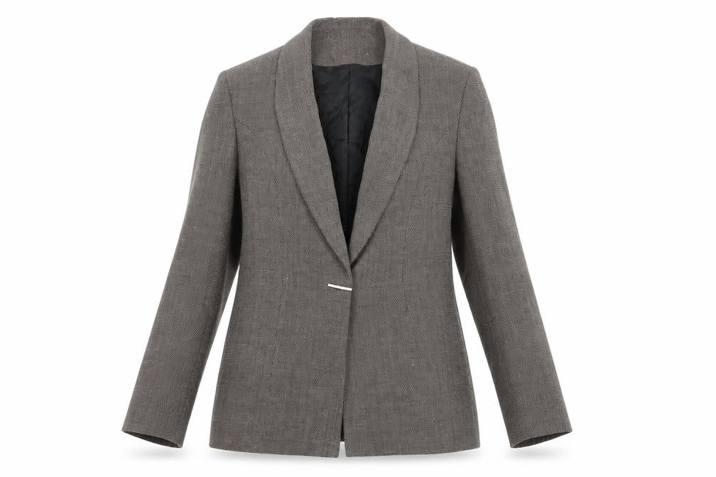 Front view of Minuet Women's Brown Wool Blend Suit Jacket, size 12