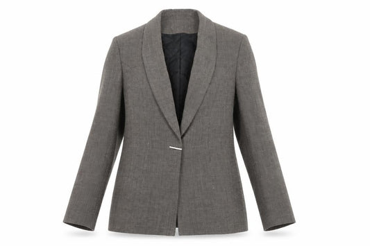 Front view of Minuet Women's Brown Wool Blend Suit Jacket, size 12