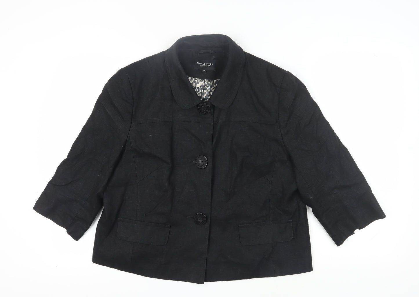 Debenhams Women's Black Cropped Blazer Size 18