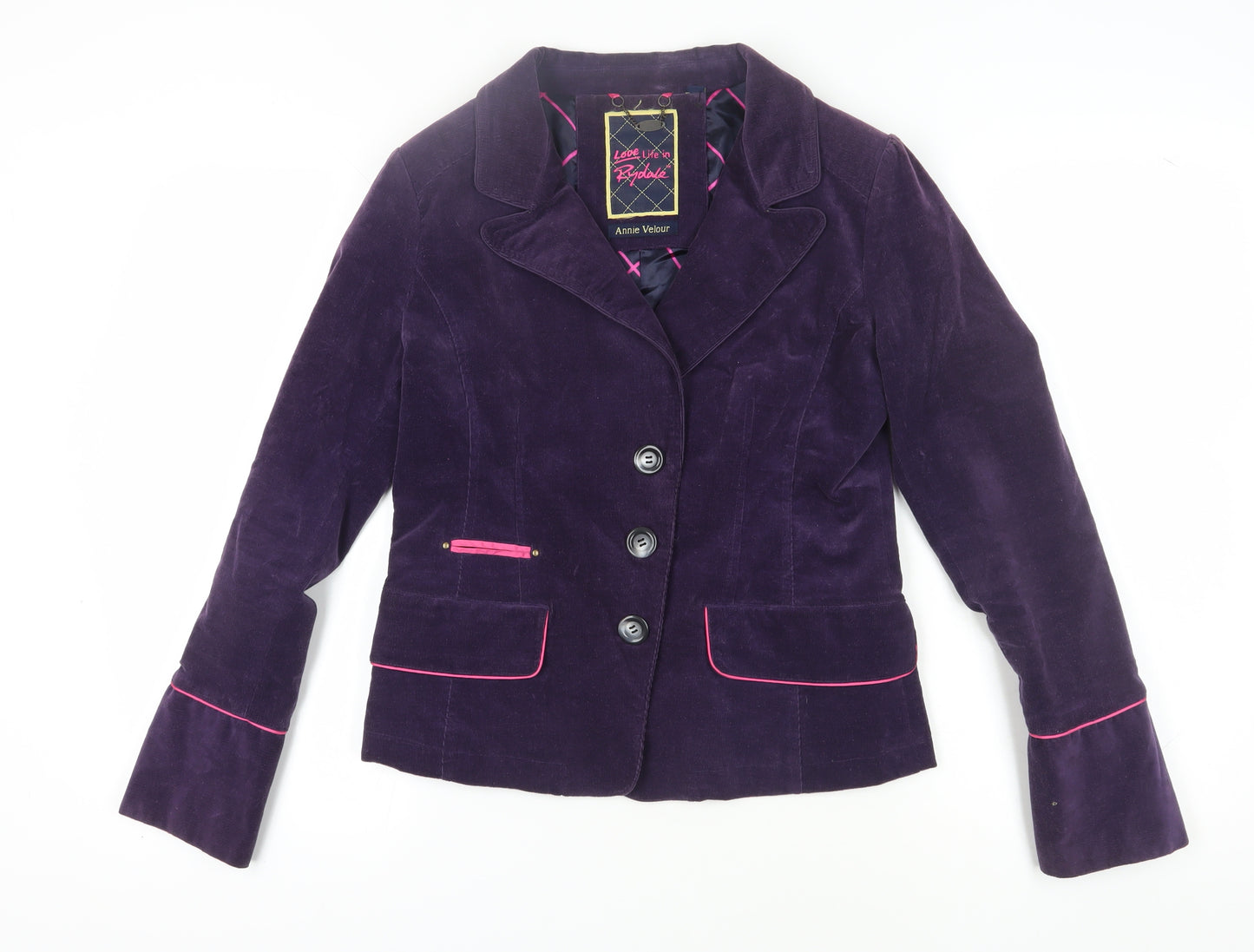 Rydale Women's Purple Velour Blazer Size 12