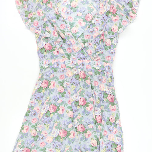 Warehouse Women's Floral Short Wrap Dress Size 12