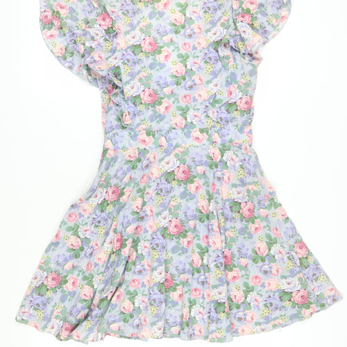 Warehouse Women's Floral Short Wrap Dress Size 12