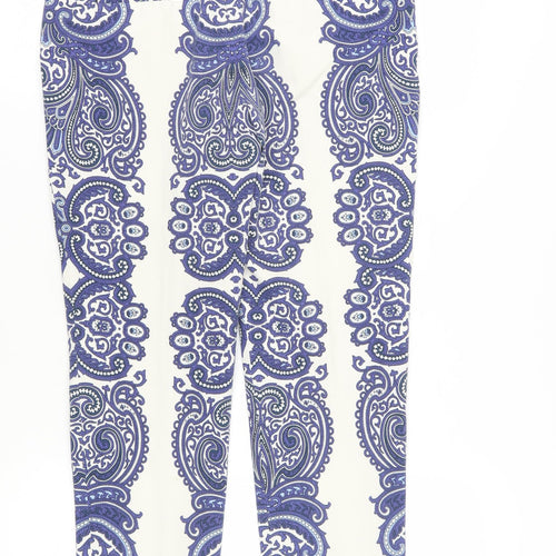 Zara Women's Multicoloured Paisley Cropped Trousers
