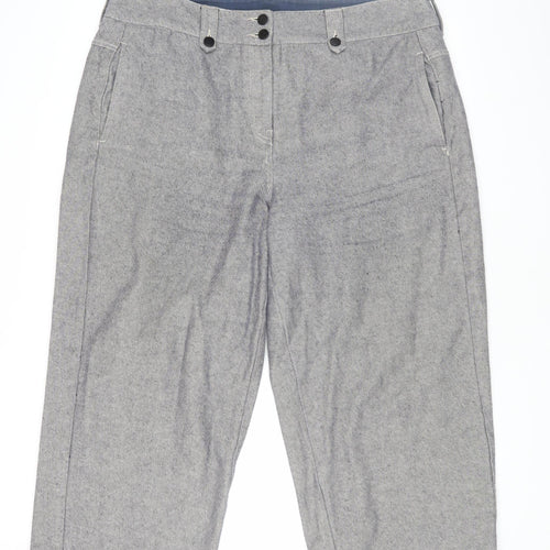 Poetry Women's Grey Cropped Trousers, Size 20, Relaxed Fit