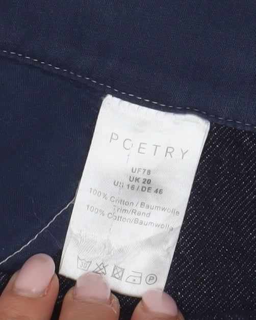Poetry Women's Grey Cropped Trousers, Size 20, Relaxed Fit