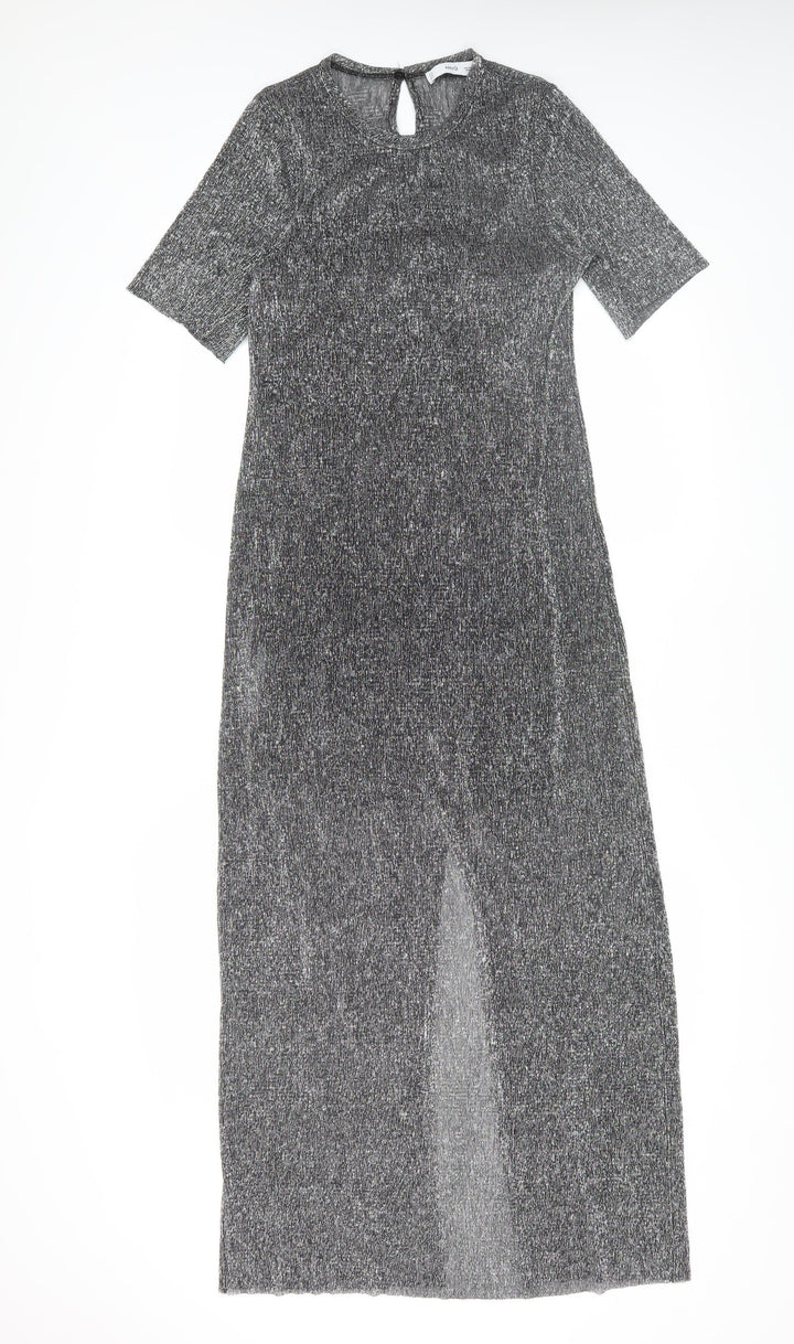 MNG Women's Silver Shift Dress XS Party
