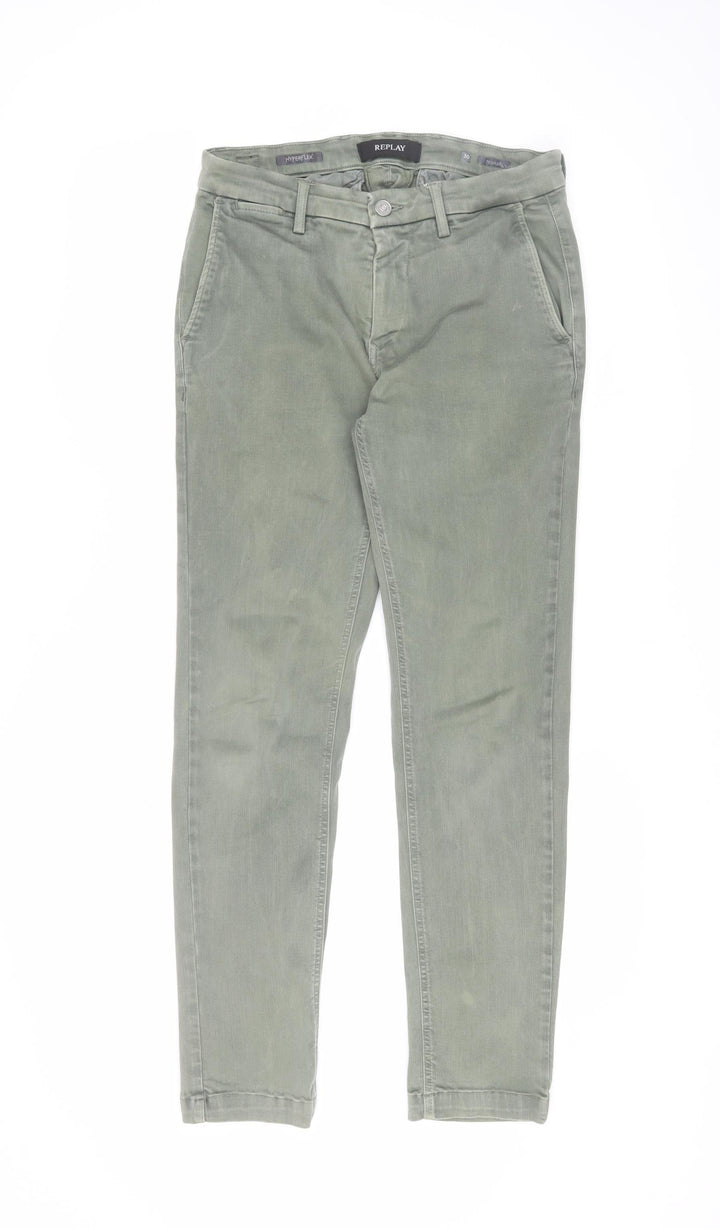 Replay Men's Green Straight Jeans Size 30