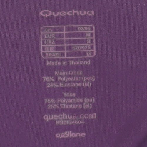 Quechua Women's Purple Short Sleeve Jersey T-Shirt