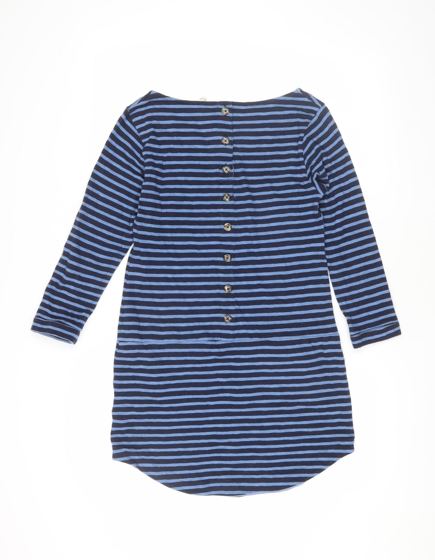 Weird Fish Women's Blue 6 Striped Tunic, Boat Neck