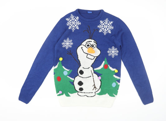 Disney Men's Blue Christmas Jumper S - Movie Theme