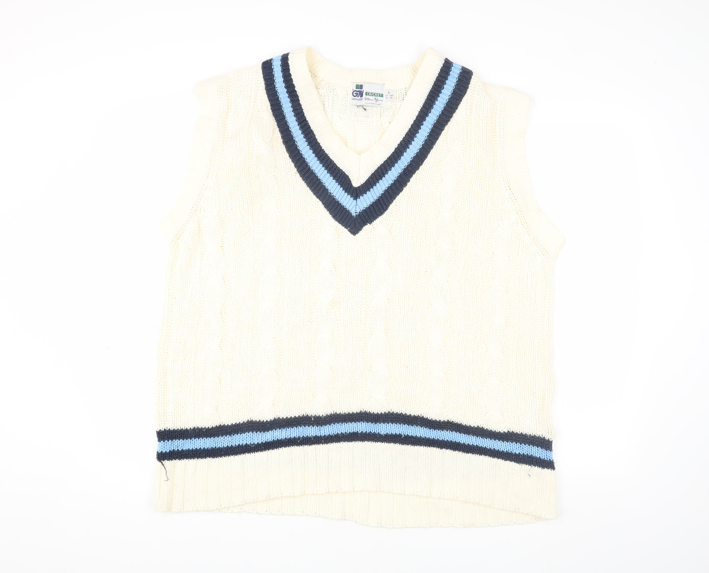 Gunn & Moore Men's Ivory Cricket Vest L Cable-Knit