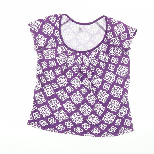 Gap Women’s Purple Geometric T-Shirt M