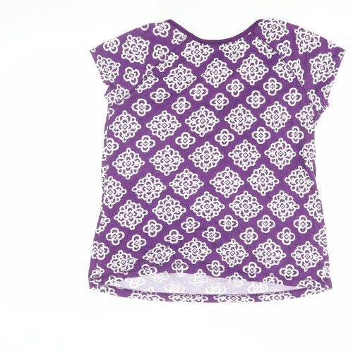Gap Women’s Purple Geometric T-Shirt M