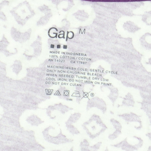 Gap Women’s Purple Geometric T-Shirt M