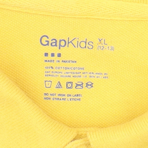 GapKids Boys Yellow Polo Shirt XL, Casual Summer Basic
