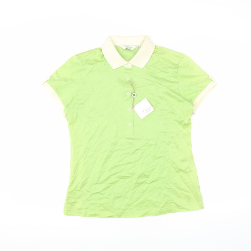 Clover by Bobby Jones Women's Green Polo, Medium