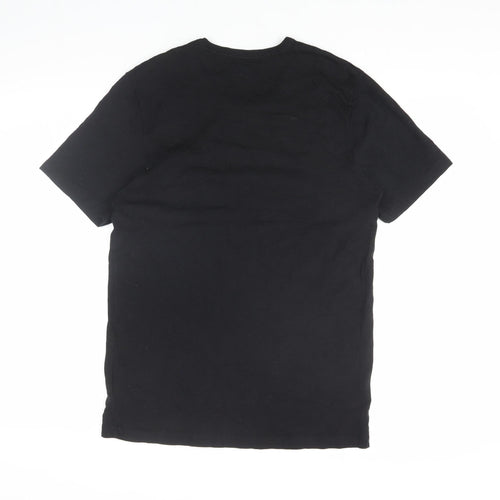 Hugo Boss Men's Black Cotton T-Shirt, M, Crew Neck