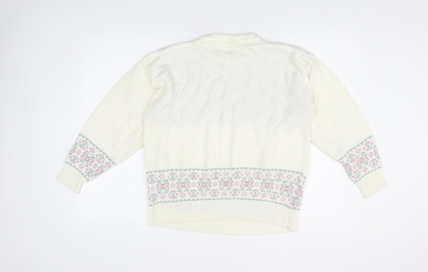 Amari Women's Ivory Crew Neck Pullover Jumper Size 14